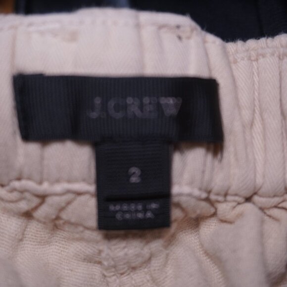 J. Crew Womens Tan Seaside Linen Straight Leg Casual Drawstring Pants Size 2 - Picture 8 of 9